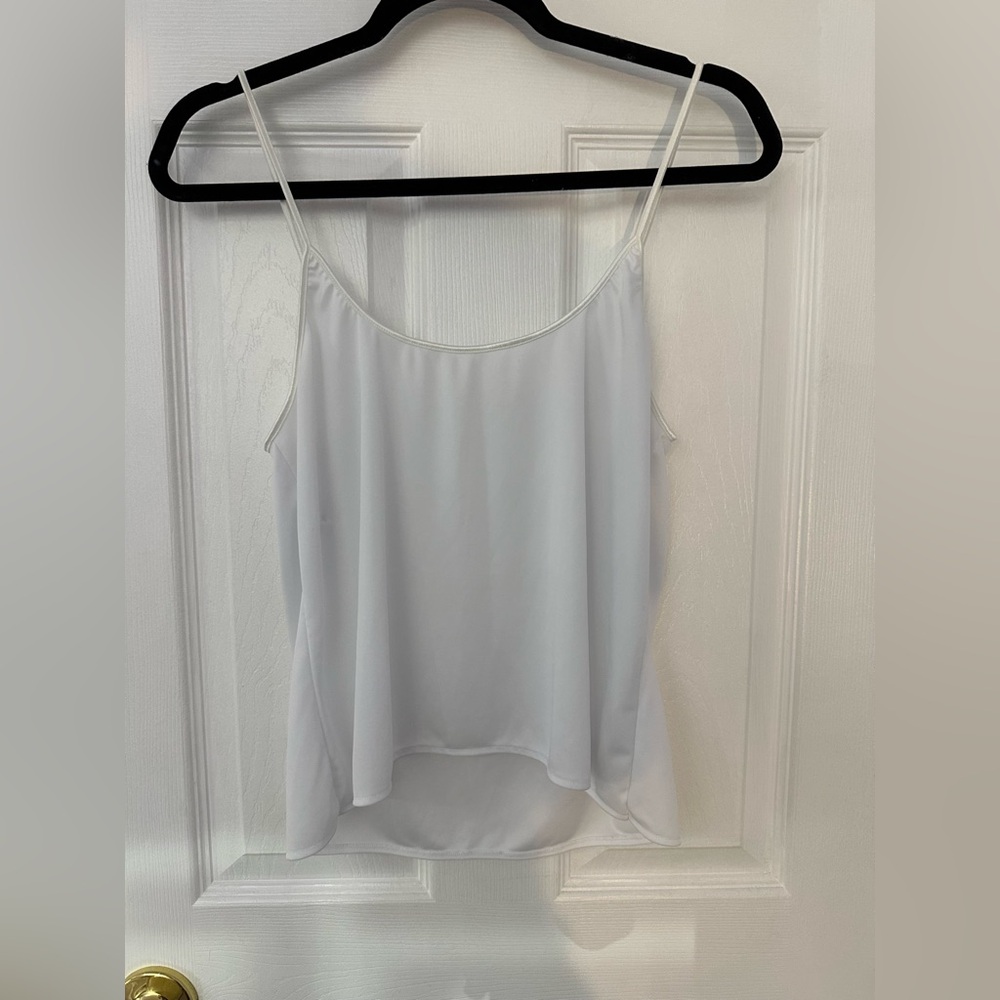 Vassarette Women’s White Tank Top (L)